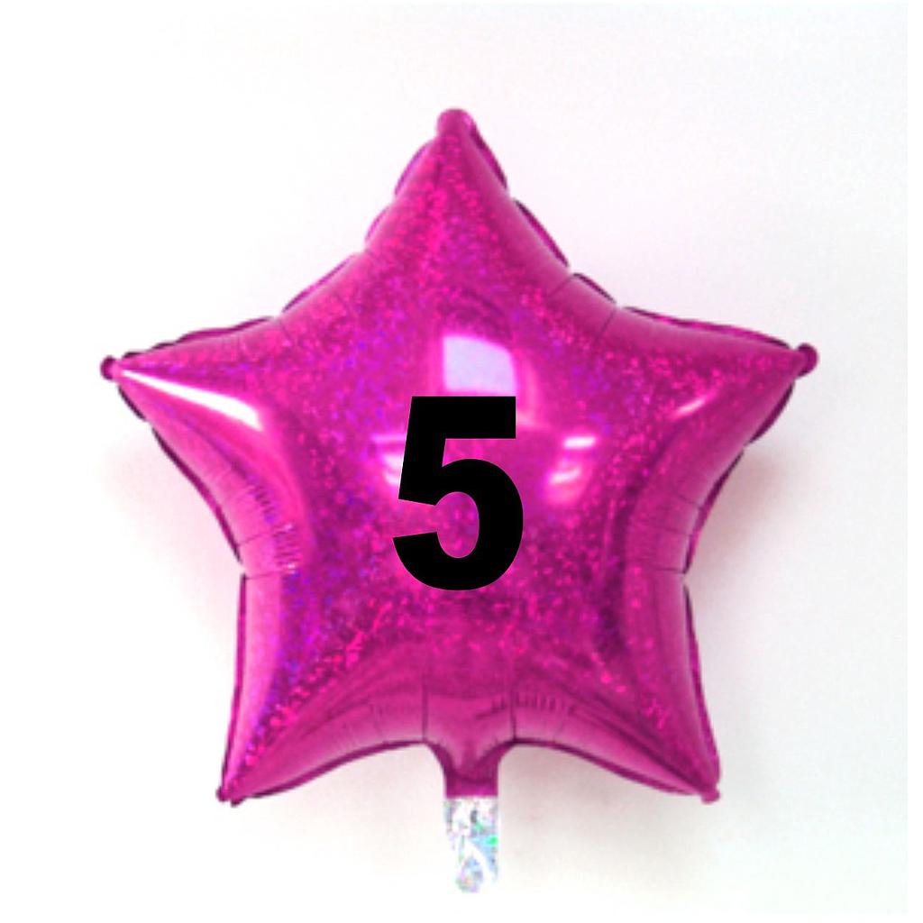 ESTRELLA METALICA ESCARCHADA #5  X