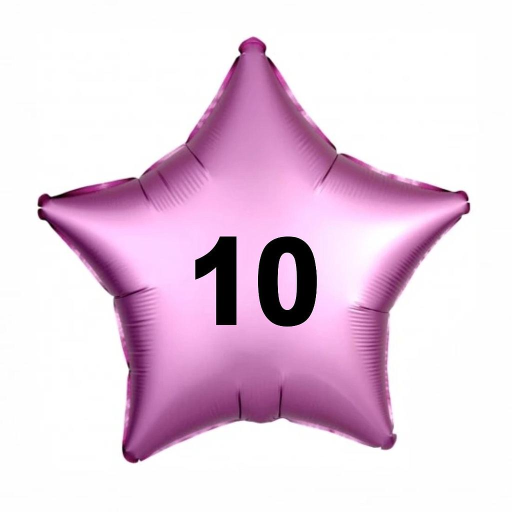 ESTRELLA METALICA SOLIDA #10 X