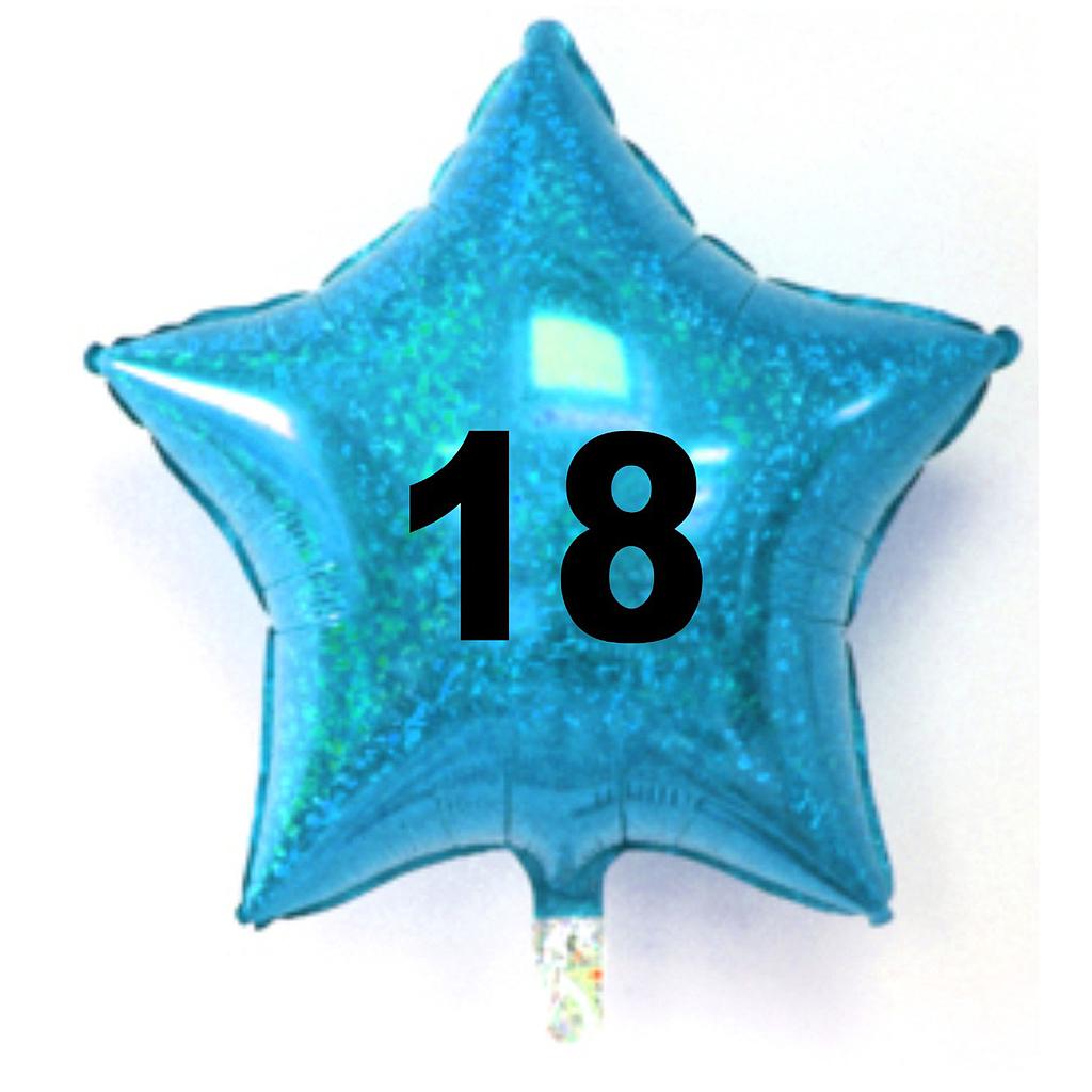 ESTRELLA METALICA ESCARCHADA #18 X 