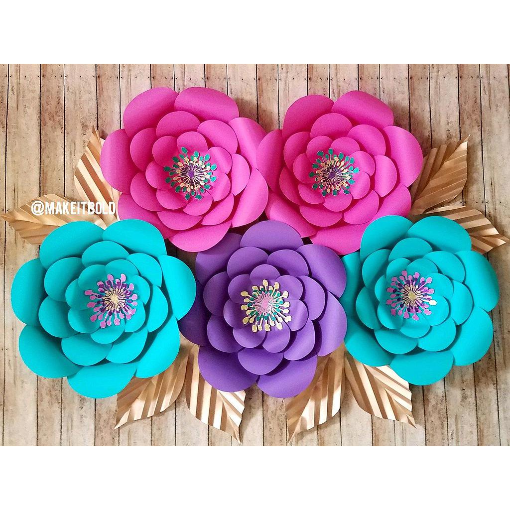 FLORES DE CARTULINA X3