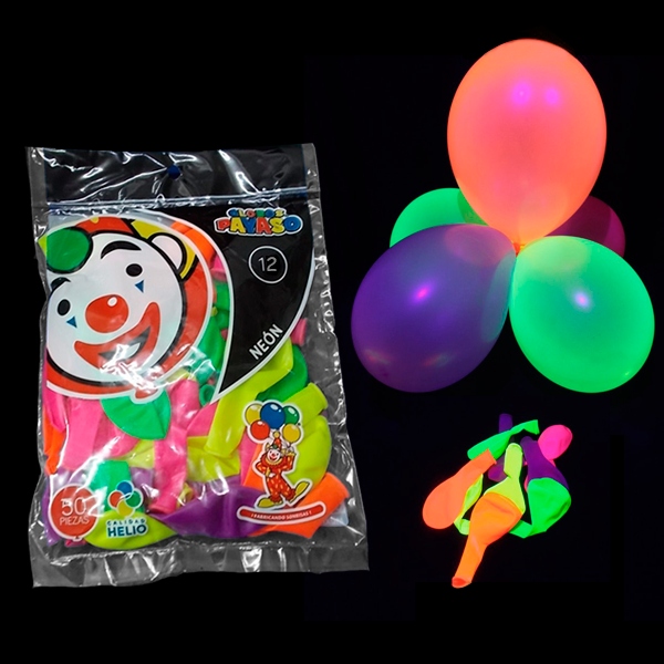 GLOBOS LATEX #12 NEON X100PCS