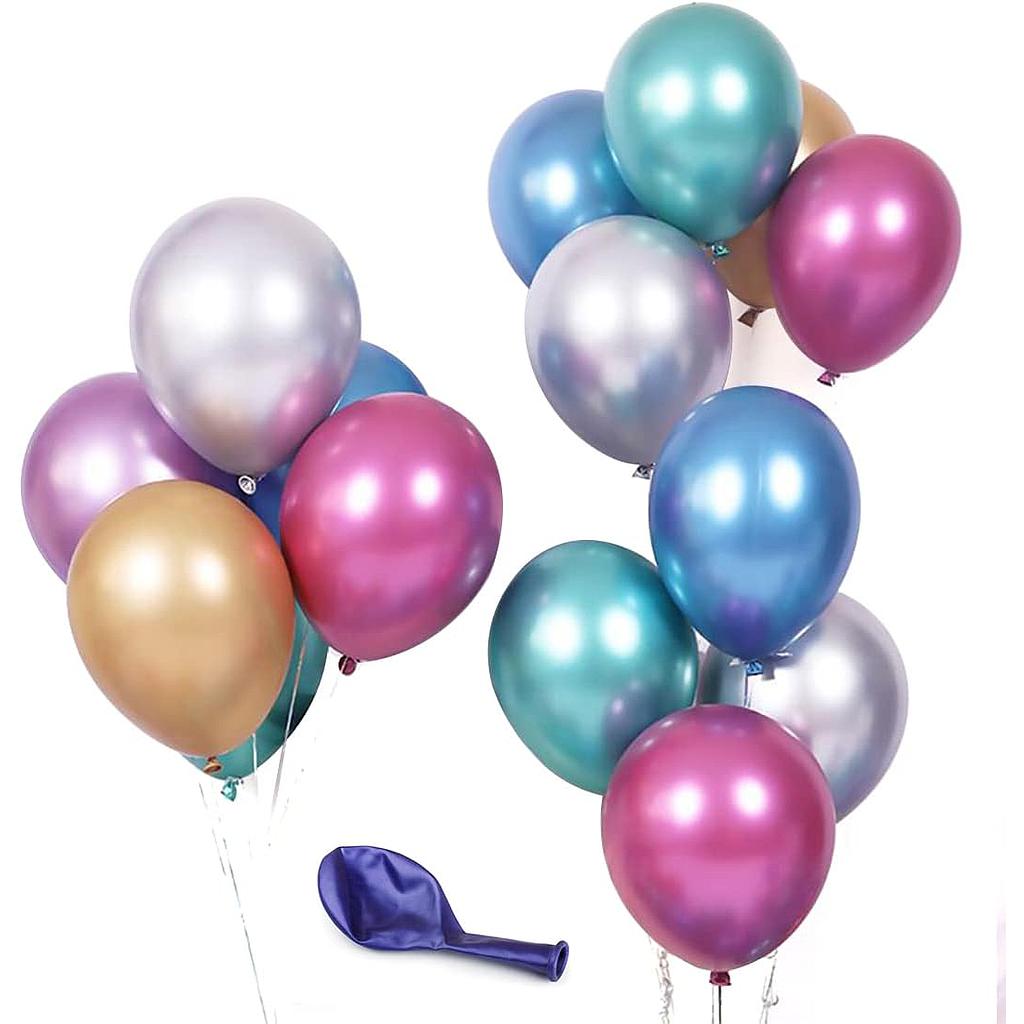 GLOBOS CROMADOS #5 X12PCS