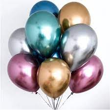 GLOBOS CROMADOS #10 X12PCS