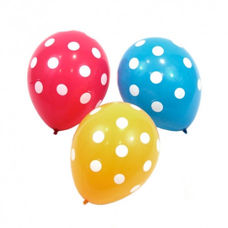 GLOBO RELLENO/POLKA X100PCS