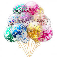 GLOBOS LATEX CON CONFETI X12PCS